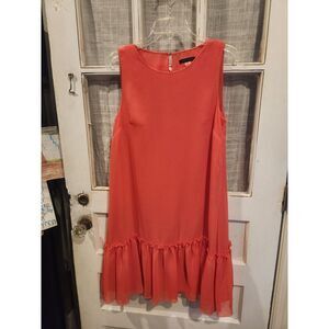 Tommy Hilfiger Coral Sleeveless Dress with Flowy‎ Bottom Women's Size 8